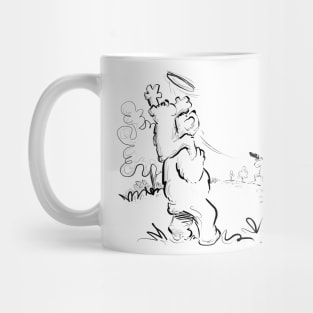 Bears and Moose Playing Frisbee Mug